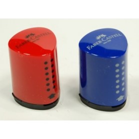 Hegyező 1 lyukú FABER-CASTELL mini kék-piros grip