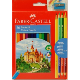 Színes ceruza 36+3db-os FABER-CASTELL Bicolor és grafitceruza