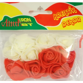 Mini rózsa 10db/cs krém, piros