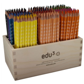 Színes ceruza EDU3 3szög vékony 288db fadisplay-ben