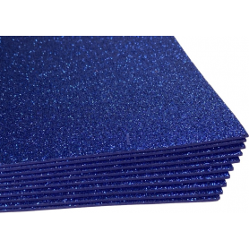 Dekorgumi glitteres kék 10db/csomag
